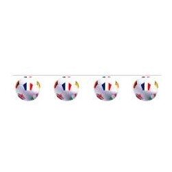 Guirlande papier 10 fanions 5m ballons de foot diam. 29 cm