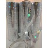 Set di 3 bobine filanti olografiche 4 m, argento
