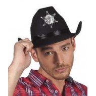 Chapeau country sheriff, noir