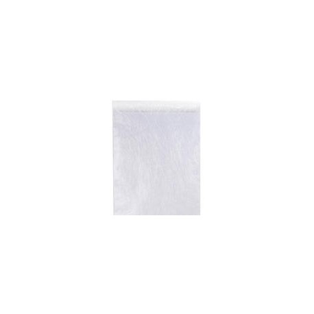 Chemin de table fanon, blanc, 30 cm x 5 mètres