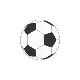 6 Fussball Rundes Tischset, ø 34 cm