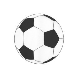 6 Pallone da calcio rotondo bianco e nero con sfere da 34 cm diam.