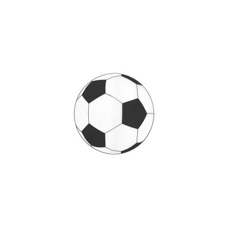 6 Pallone da calcio rotondo bianco e nero con sfere da 34 cm diam.