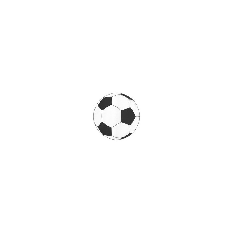6 Pallone da calcio rotondo bianco e nero con sfere da 34 cm diam.
