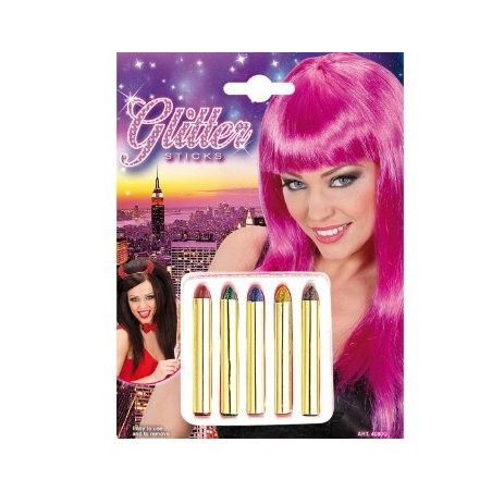 5 matite, trucco, colori assortiti, brillanti
