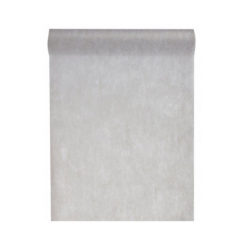 Chemin de table intissé, uni, 0,30 x 10 m, gris