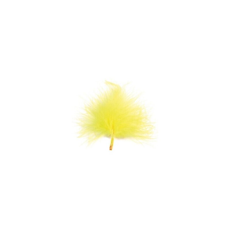 20 Federn, gelb, 7 cm