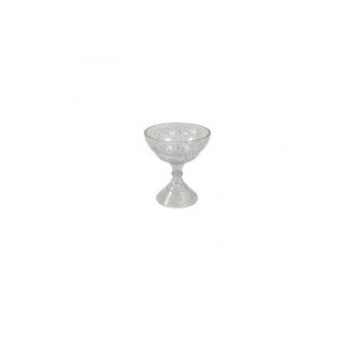 Kelch transparent, mit pailletten, argent
