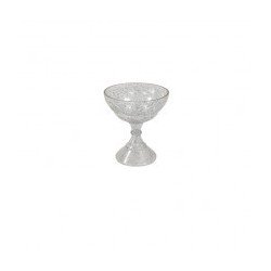 Calice transparent, pailletés, argent