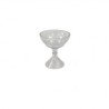 Calice trasparente, paillettes, argento