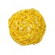 Assortiment de boules rotin, 3, 4 & 7 cm, rotin, sachet de 10 pièces, jaune