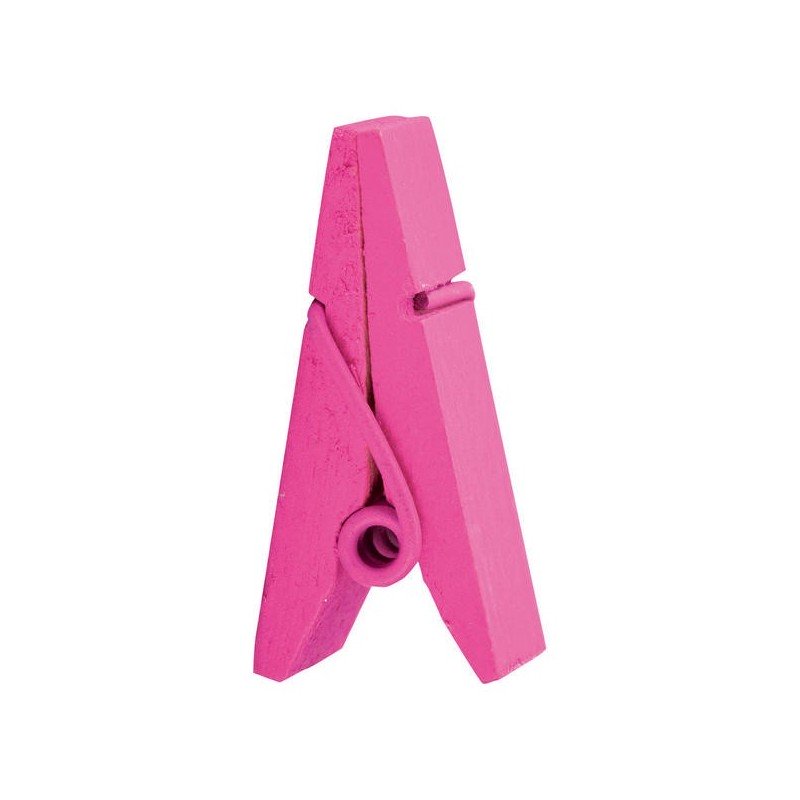 12 pinze a piramide, fucsia, 3,5 x 1,2 cm