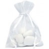 10 sacchetti di organza, bianco normale, 7,5 x 10 cm