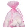 10 Organdybeutel, pink, 7.5 x 10 cm