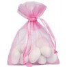 10 sacchetti di organza, rosa, 7,5 x 10 cm