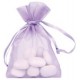 10 sacchetti di organza, viola, 7,5 x 10 cm