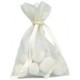  10 Sacchetti organza, avorio, 7.5 x 10 cm