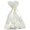  10 Sacchetti organza, avorio, 7.5 x 10 cm