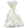  10 Sachets organdi, avorio, 7.5 x 10 cm