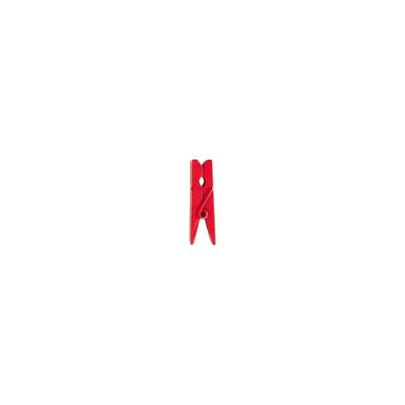 12 Holzklammer, rot, 3.5 cm