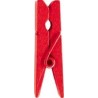 12 clip in legno rosso, misura 3,5 cm