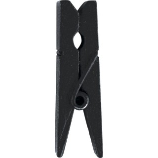 12 clip in legno nero, misura 3,5 cm