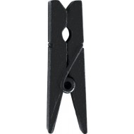 12 clip in legno nero, misura 3,5 cm