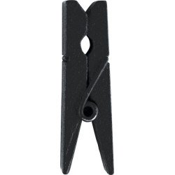 12 clip in legno nero, misura 3,5 cm