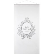 Appeso, bianco, 1x2.5m "Just married"