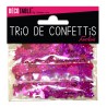 Trio di coriandoli, tondi, stelle e tazze, fucsia