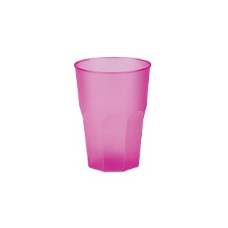 20 Trinkgläser caipiriña, mojito, plastik PP, Fuchsia