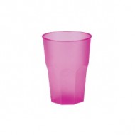 20 Verres à caipiriña, mojito, plastique PP, fuchsia