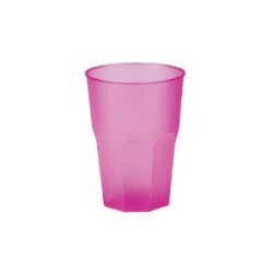 20 Trinkgläser caipiriña, mojito, plastik PP, Fuchsia