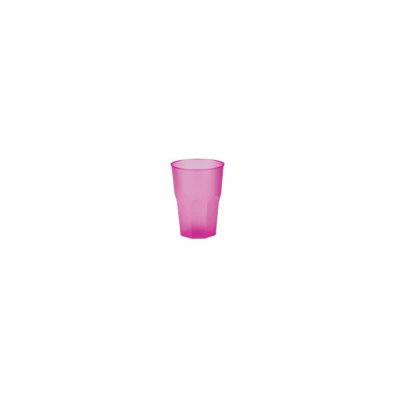 20 Verres à caipiriña, mojito, plastique PP, fuchsia