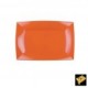 12 Assiettes rectangles, PP, 28 x 19 cm, orange