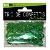Trio di coriandoli, tondi, a stelle e bicchieri a coppa, verdi