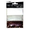 Trio de paillettes , 3 sachets de paillettes nuancées blanc