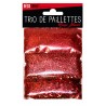 Trio di paillettes, 3 bustine di paillettes rosse