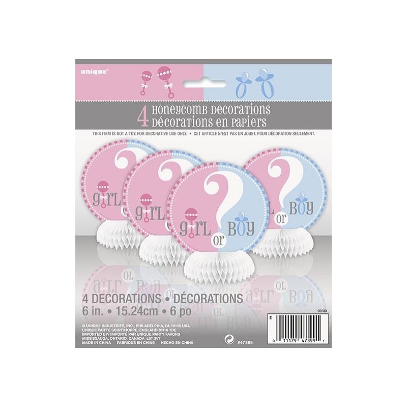 4 Tischzenter "Girl or Boy" 15 cm
