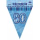 Banner gagliardetto blu, 34 cm, lunghezza 3,6m, 80 ans