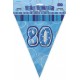 12 Flaggen blau, 34 cm, 30 ans
