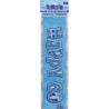 Striscione di compleanno blu brillante, 3,5 metri, "Happy 60"