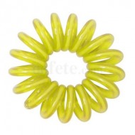 12 Bracelets ressorts, plastique, jaune