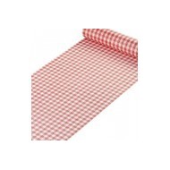 Chemin de table Lin Vichy, rouge, 29 cm x 5 mètres