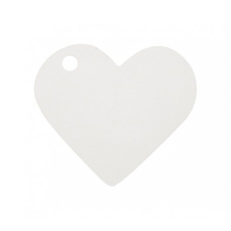 10 Marques-place, coeur, 4 x 4 cm, blanc