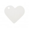10 segna posto, cuore, 4 x 4 cm, bianco