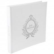 Libro degli ospiti "Just Married", 24 x 24 cm, bianco