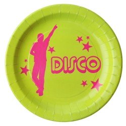 10 Assiettes, disco, vert, ø 22.5 cm