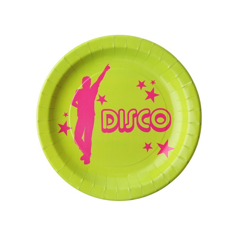 10 Assiettes, disco, vert, ø 22.5 cm