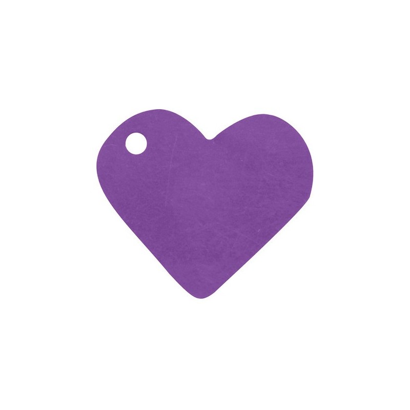 10 segna posto, cuore, 4 x 4 cm, prugna